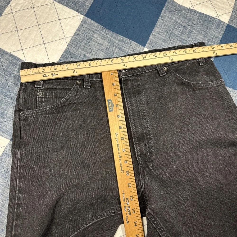 Vintage 90s Levis 550 Orange Tab Black Relaxed Tapered Jeans Made in USA *35x30